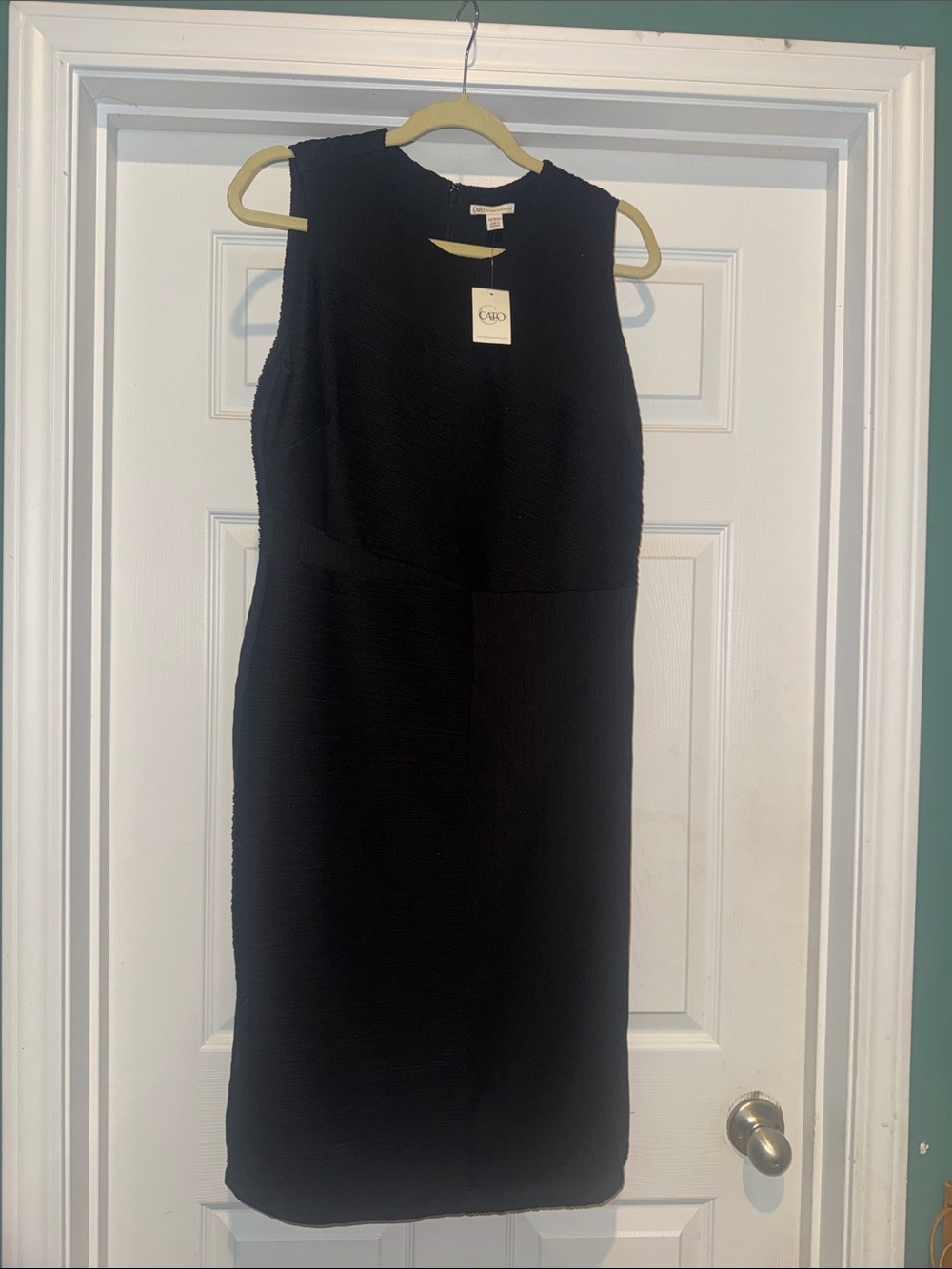 Cato Black Sleeveless Sheath Dress nwt 14/16